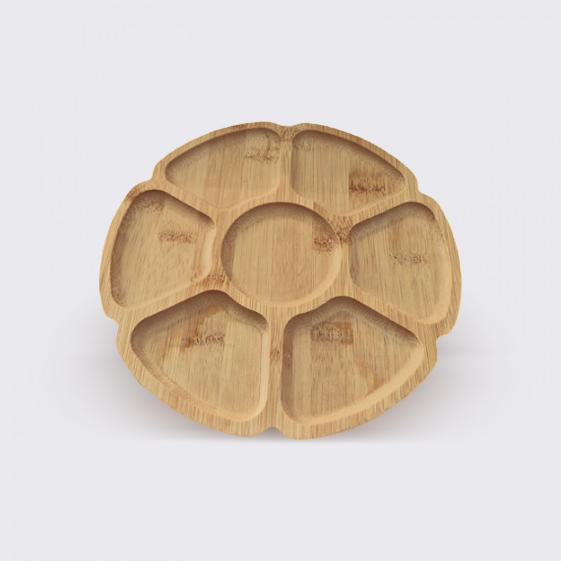 BAMBU 7 BÖLMELİ OVAL ÇEREZ TABAĞI