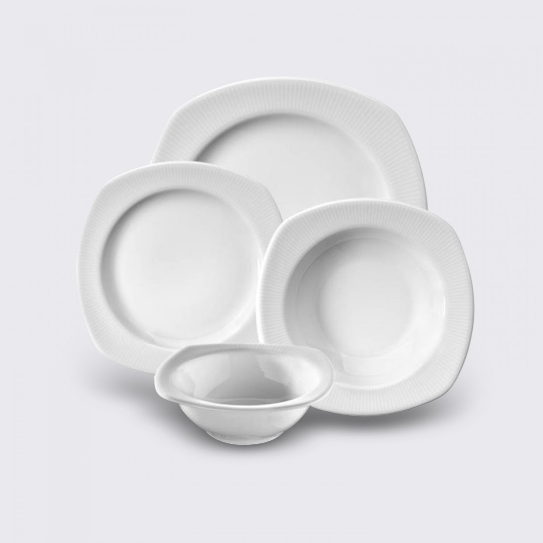 KÜTAHYA 24 PCS KARE YEMEK